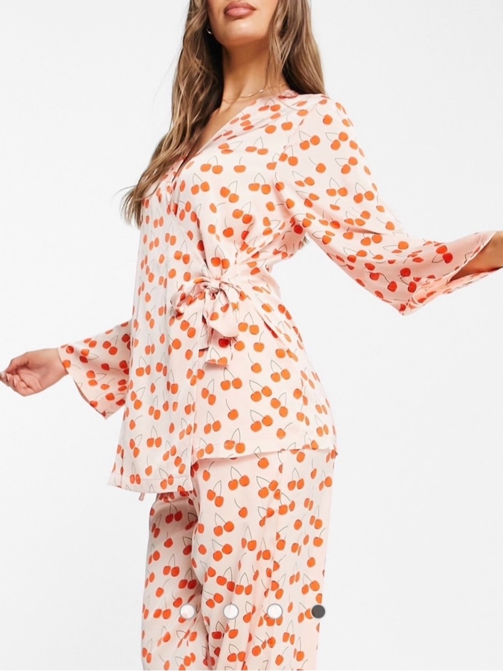ASOS Y.A.S Pajama Set in cherry print - S